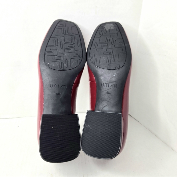 Unisa Leather Flats. Dark Red, 6M - Picture 12 of 12